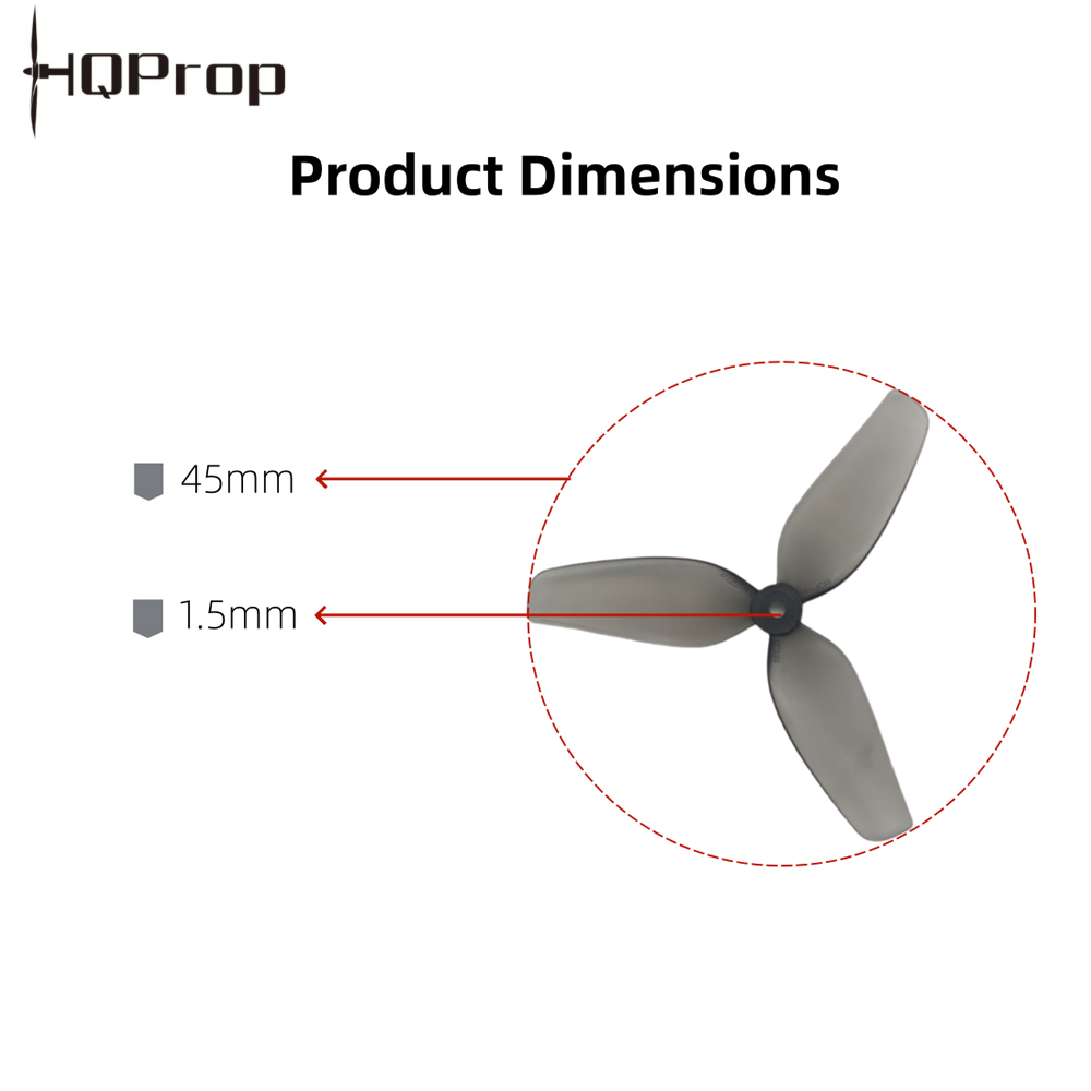 Rc Helicopter Blade - HQProp 45mm 1.8×1.2×3 Three-Blade Propeller 1.5mm