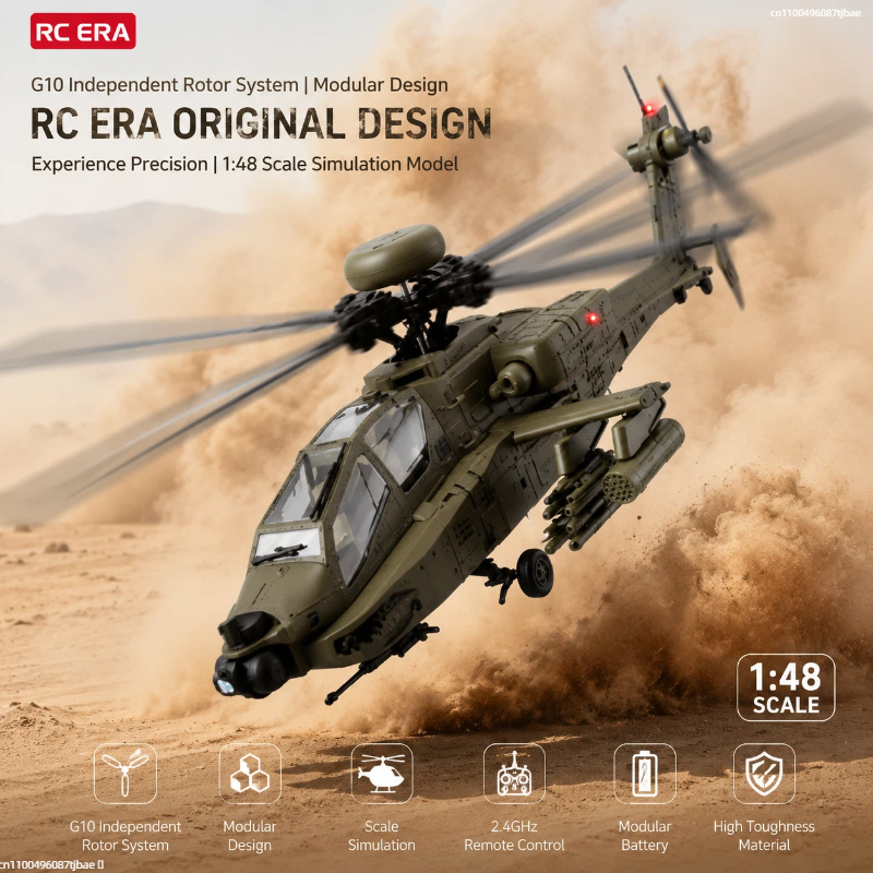 Rc Helicopter Single Rotor - New Rc Era Ah-64d Apache Helicopter