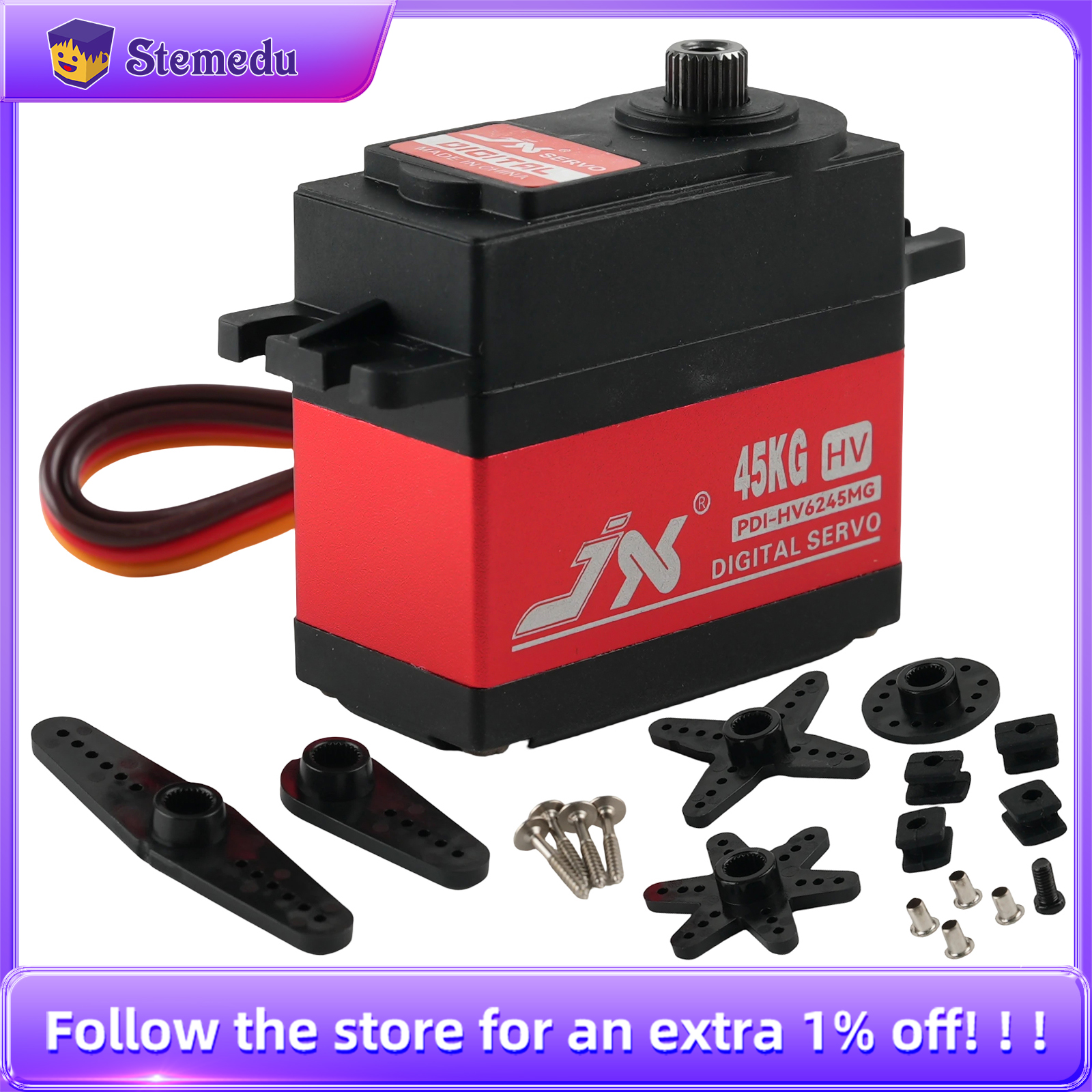 Rc Helicopter Parts - JX Servo PDI-HV6245MG 45KG HV High