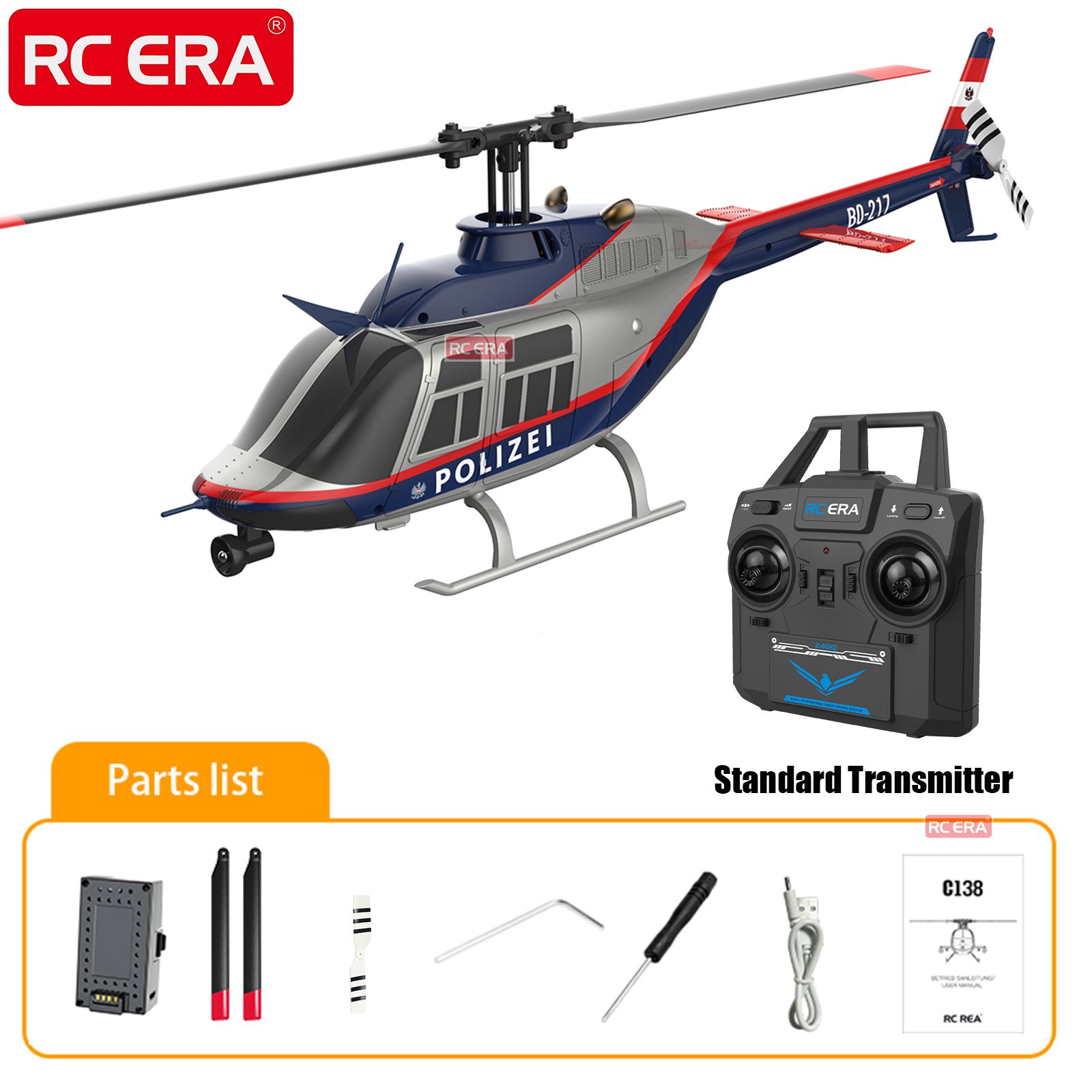 RC ERA C138 BELL 206 Jet Range - огляд і ціна Rc Helicopter Gyro