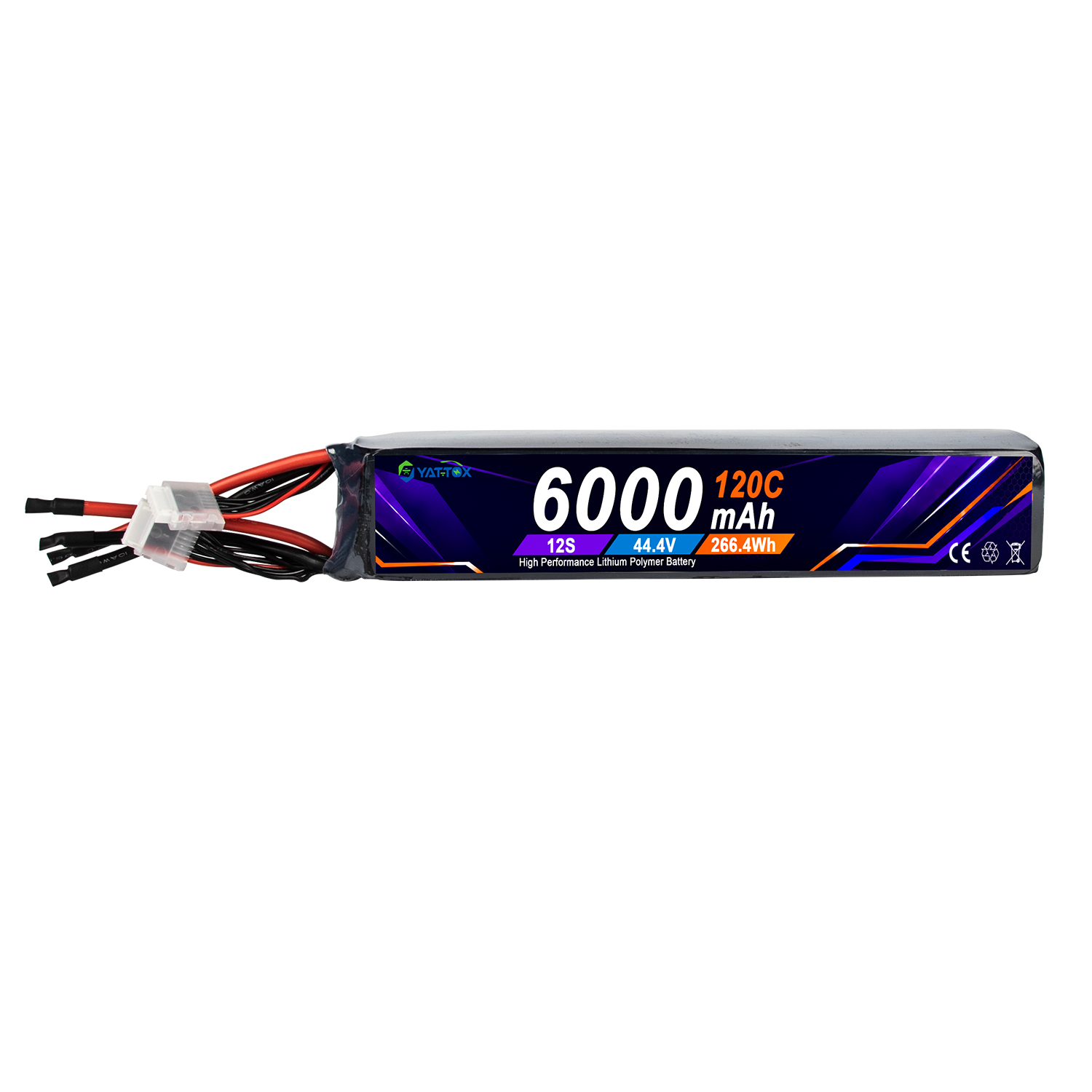 Yattox 12S 6000mAh 120C 100%LC - огляд і ціна Rc Helicopter Large