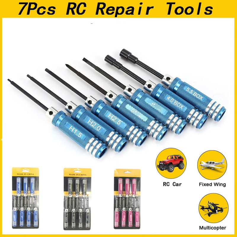 7Pcs 1.5 2.0 2.5mm RC Hex Driv - огляд і ціна Rc Helicopter Tool Kit