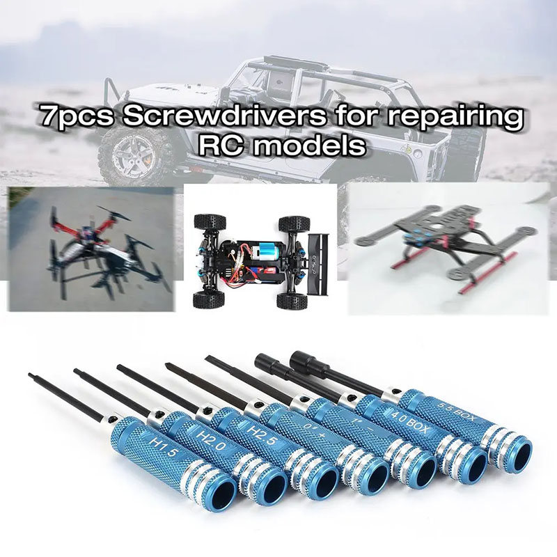 7Pcs 1.5 2.0 2.5mm RC Hex Driv - огляд і ціна Rc Helicopter Tool Kit