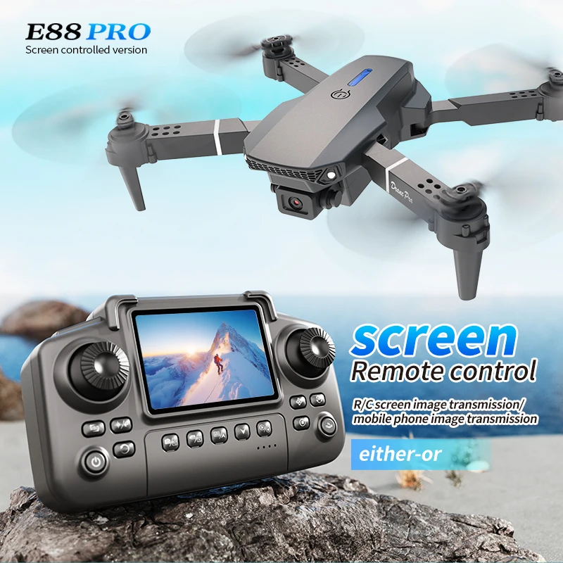 Professional E88 PRO Drone wit - огляд і ціна Rc Helicopter Electric