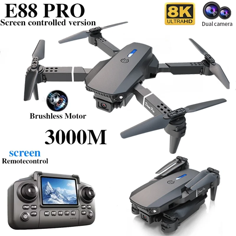 Professional E88 PRO Drone wit - огляд і ціна Rc Helicopter Electric