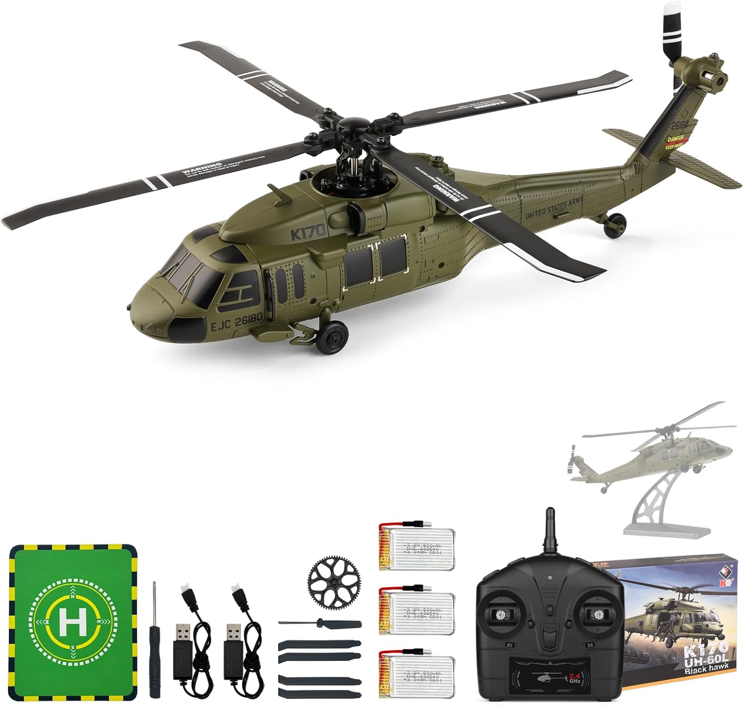 WLtoys K170 Brushless 4-CH RC  - огляд і ціна Rc Helicopter Gyro
