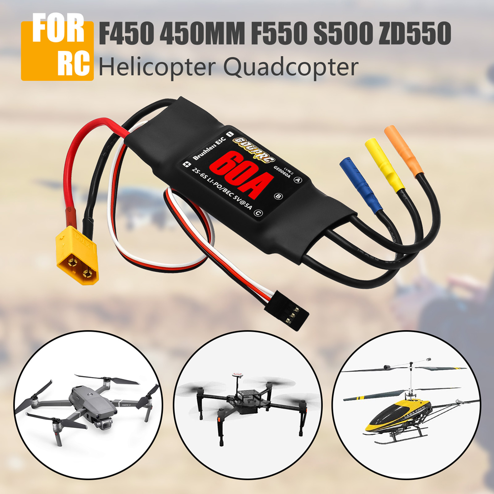 60A Brushless ESC 2-6S Electri - огляд і ціна Rc Helicopter Electric