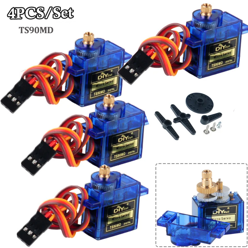 4Pcs TS90MD Micro Digital Serv - огляд і ціна Rc Helicopter Parts