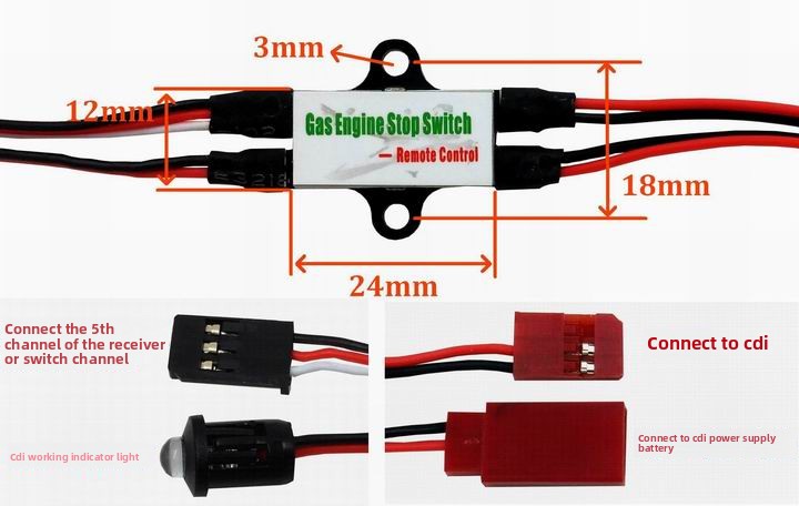 Gas Engine CDI Kill Switch for - огляд і ціна Rc Helicopter Gas