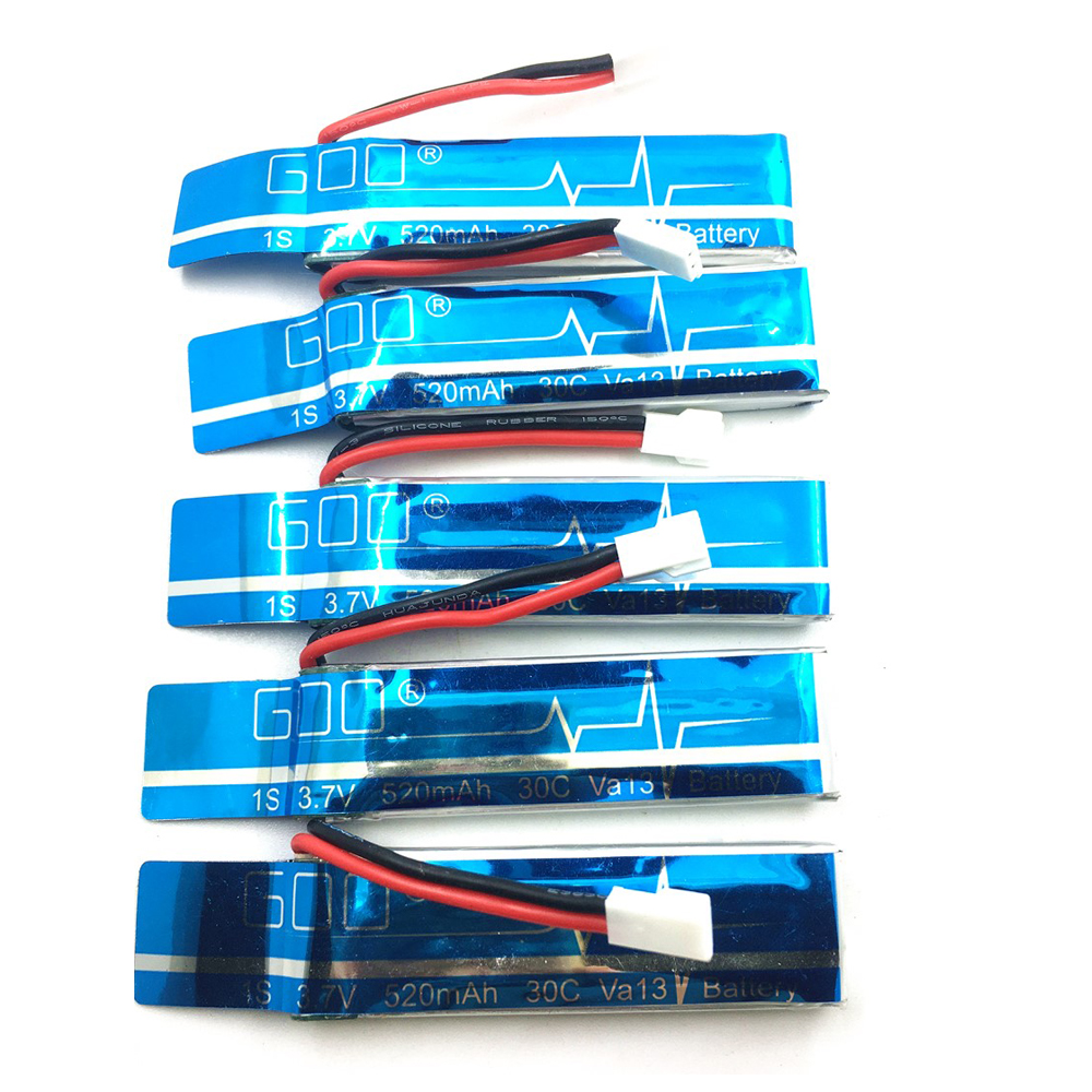 5PCS 3.7V 520mAh 30C Upgraded  - огляд і ціна Rc Helicopter Coaxial