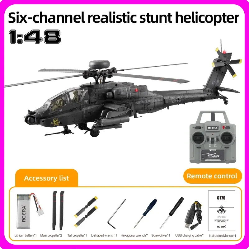 New In Stock Rc Era Ah-64d Apa - огляд і ціна Rc Helicopter Single Rotor