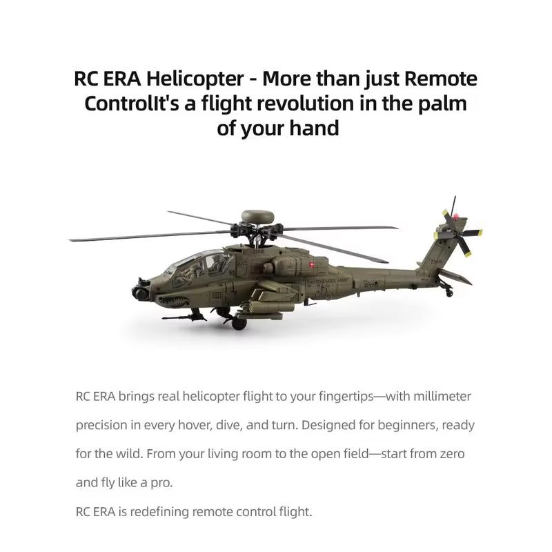 New In Stock Rc Era Ah-64d Apa - огляд і ціна Rc Helicopter Single Rotor