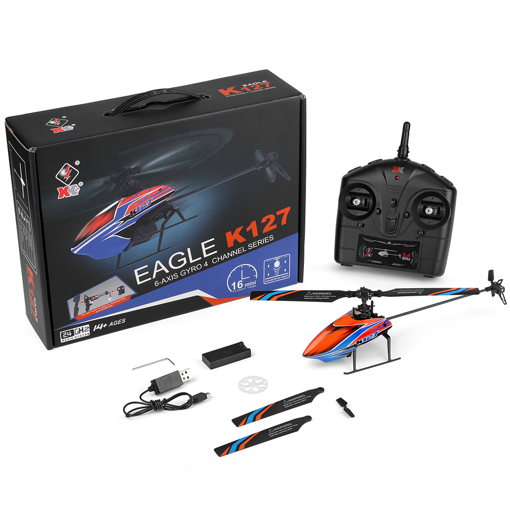 WLtoys XK K127 2.4G 4CH 6-Aixs - огляд і ціна Rc Helicopter Blade