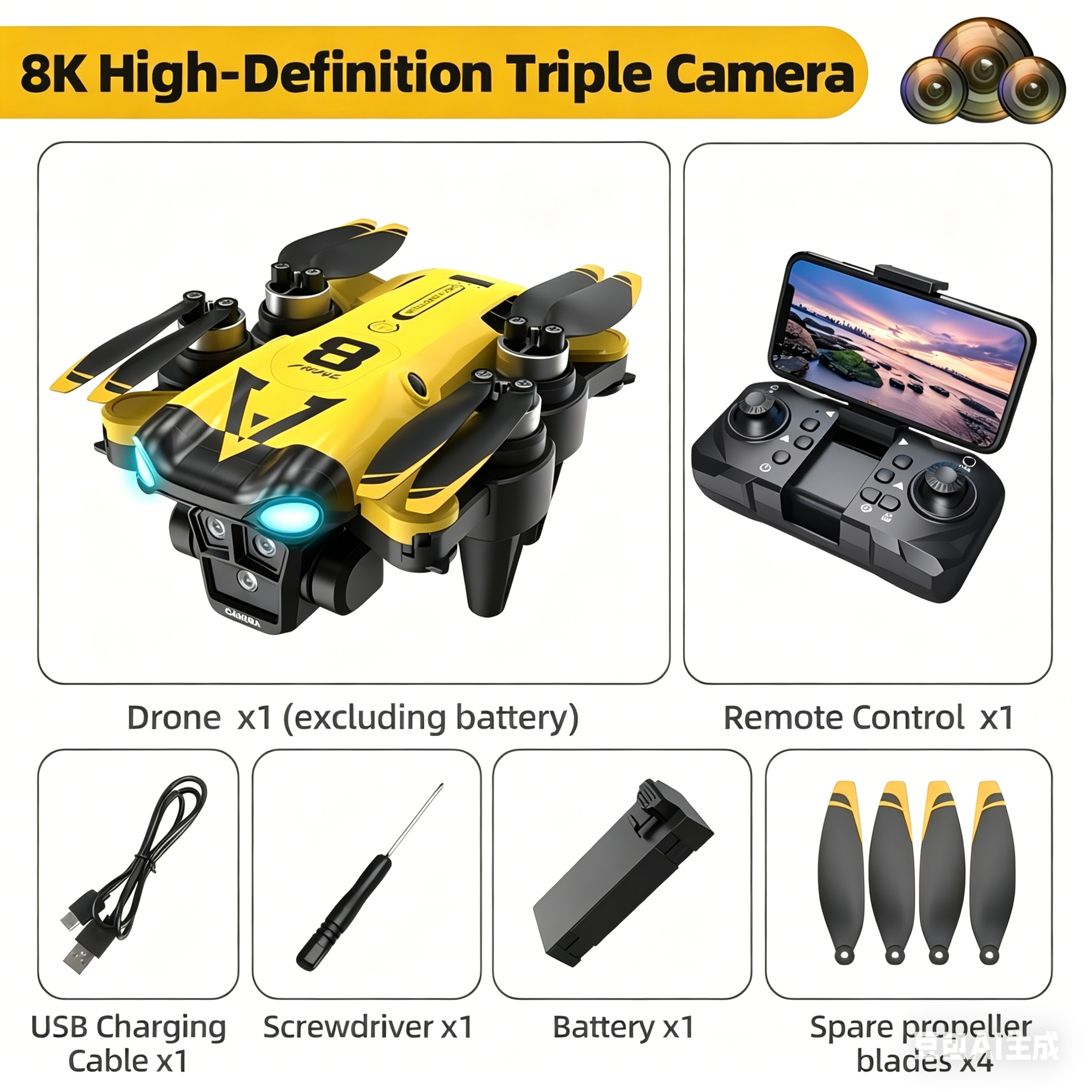 New Quadcopter with Triple Cam - огляд і ціна Rc Helicopter Case