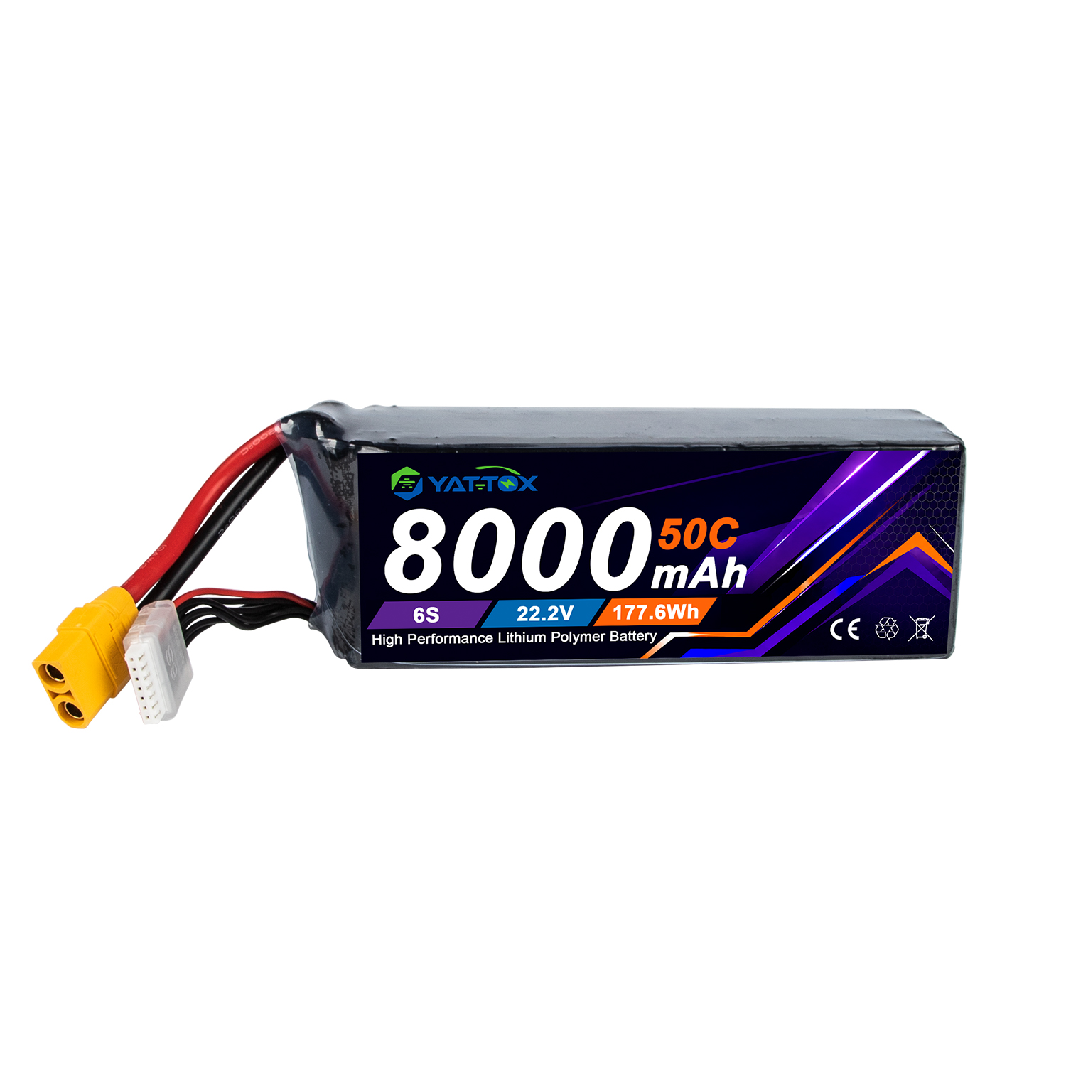 Yattox 6S 8000mAh 50C LiPo Bat - огляд і ціна Rc Helicopter Large