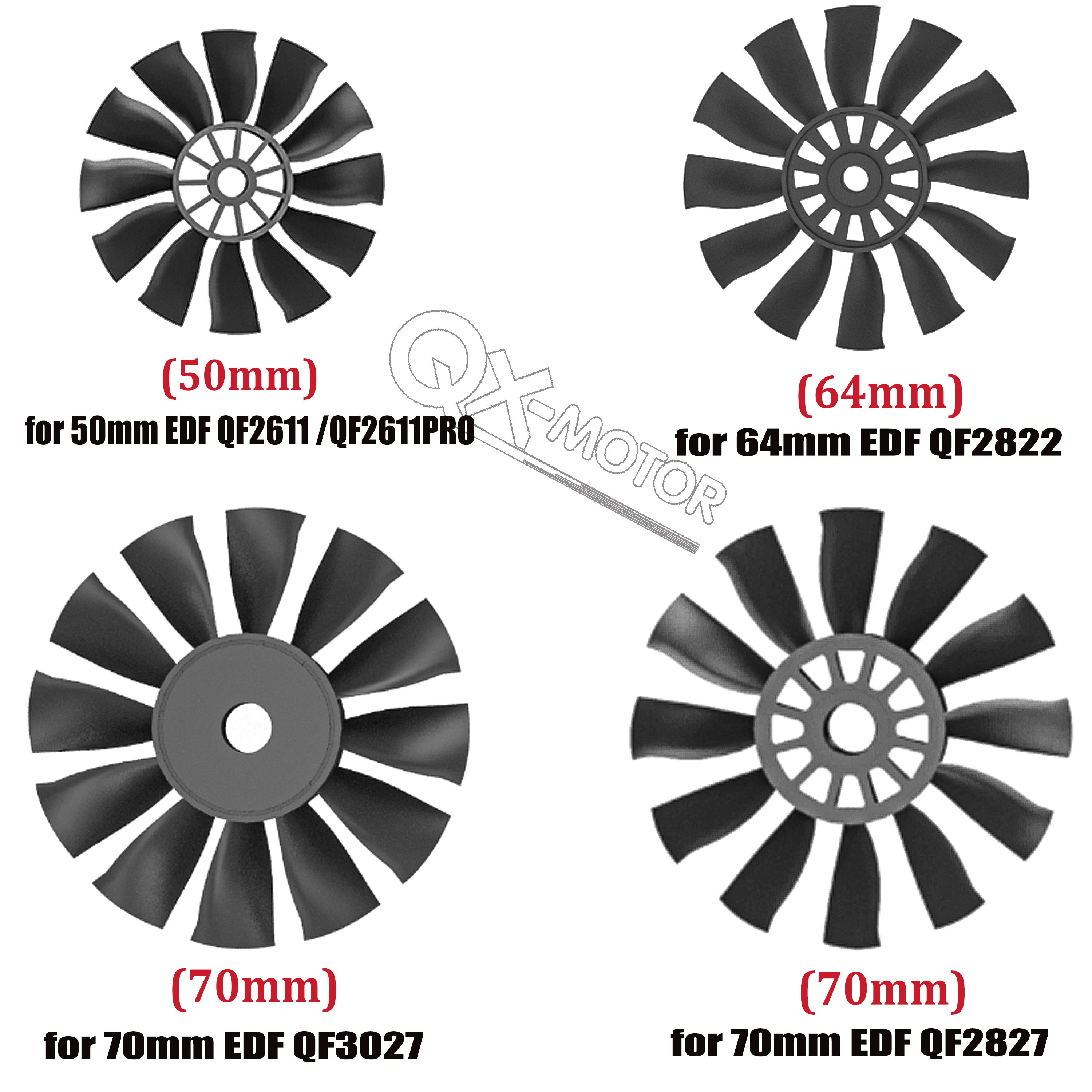 QX-MOTOR 12Blades CW CCW 70mm  - огляд і ціна Rc Helicopter Blade
