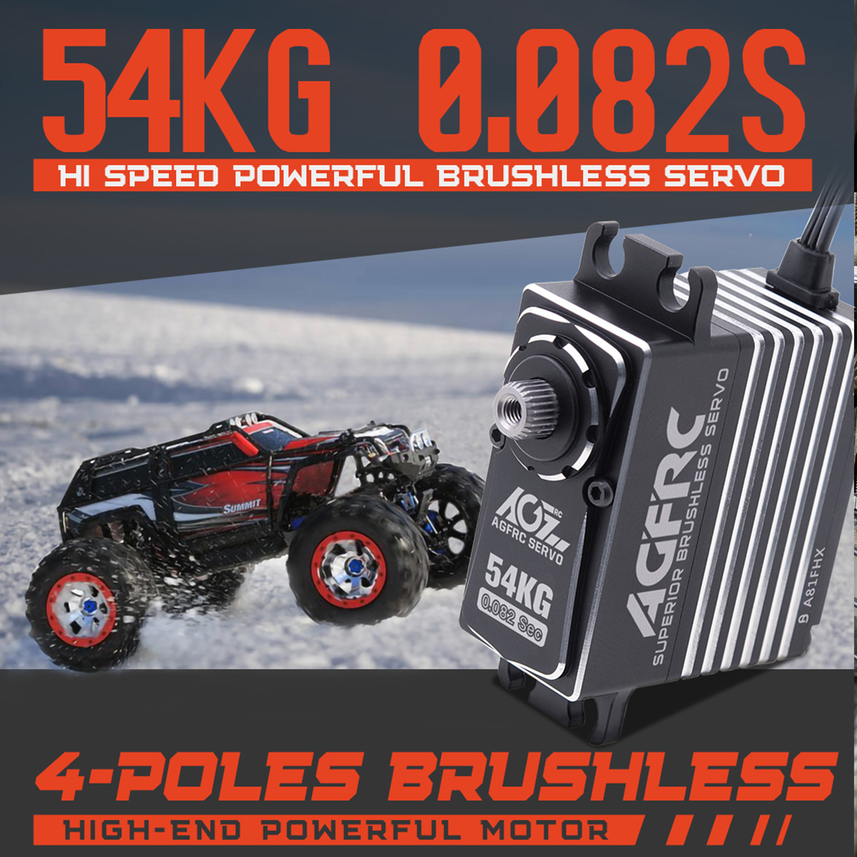 AGFRC A81FHX 54KG HV 4-Pole Br - огляд і ціна Rc Helicopter Large