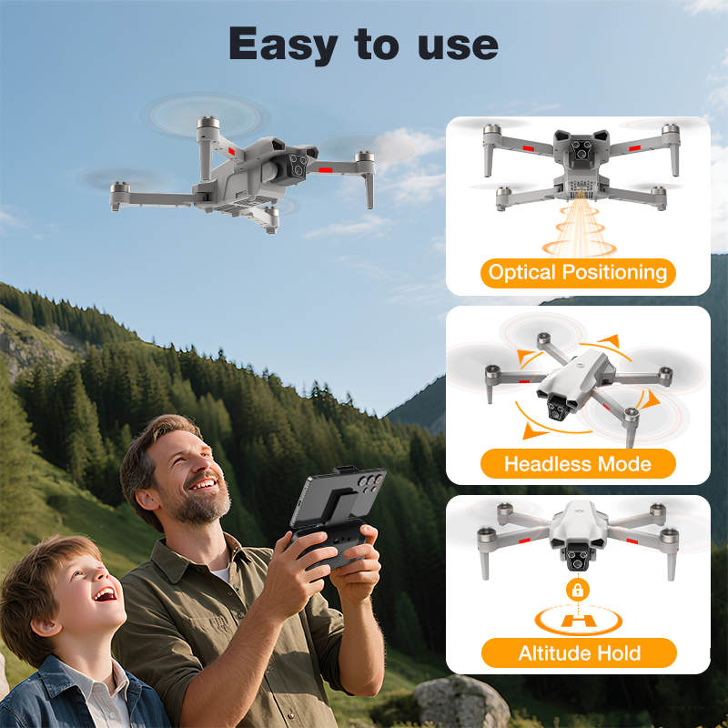 NEW Hot L017 Pro Drone Brushle - огляд і ціна Rc Helicopter Electric