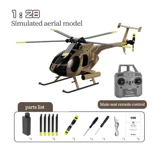 C189 MD500 RC Helicopter 1:28  - огляд і ціна Rc Helicopter Gyro